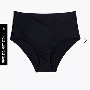 Madewell black swimsuit high waisted bottoms size small